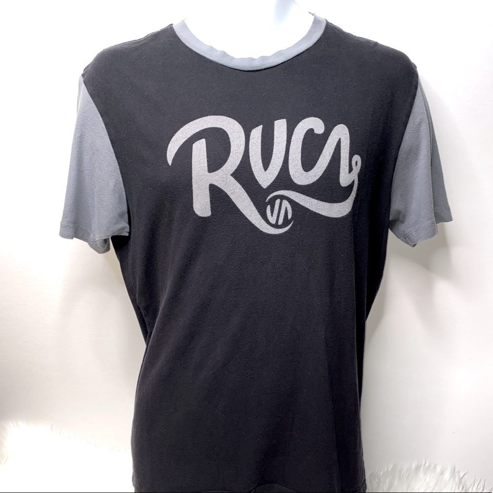RVCA cotton graphic short sleeve tee black Medium